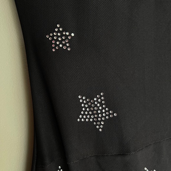 Cinq a Sept Marlene Dress Star Print Black Silver Embellished Sz 0 Bodycon Sexy - Picture 11 of 16